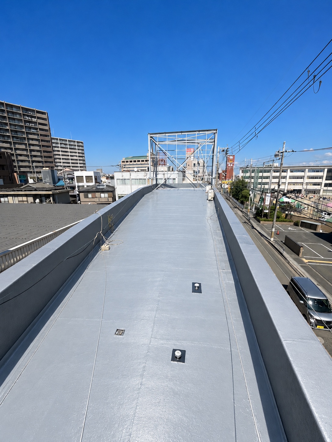 既存の設備と形状を残した屋上の仕上がりイメージ